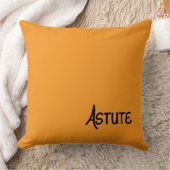 Black Hand lettered complimentary word Astute クッション (ブランケット)