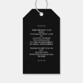 Black Handmade  Bouquet Floral Wreath Business ギフトタグ (裏面)