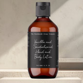 Black Handwritten Look Cosmetics Bottle Label ラベル