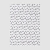 Black Happy Holidays Wordart Pattern On White 薄葉紙 (正面)