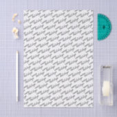 Black Happy Holidays Wordart Pattern On White 薄葉紙 (クラフト)