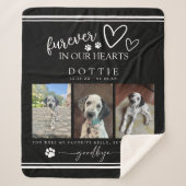 Black Hardest Goodbye Photo Dog Memorial シェルパブランケット (正面)
