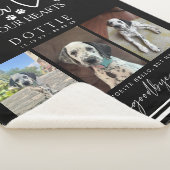 Black Hardest Goodbye Photo Dog Memorial シェルパブランケット (3/4)