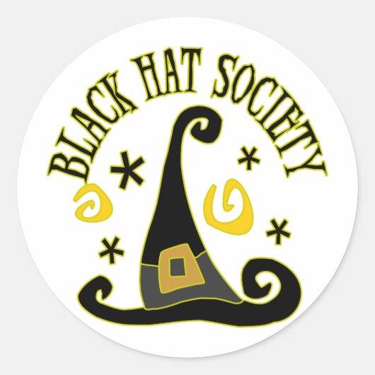 Black Hat Societyスタンプ/封筒用シール ラウンドシール (正面)