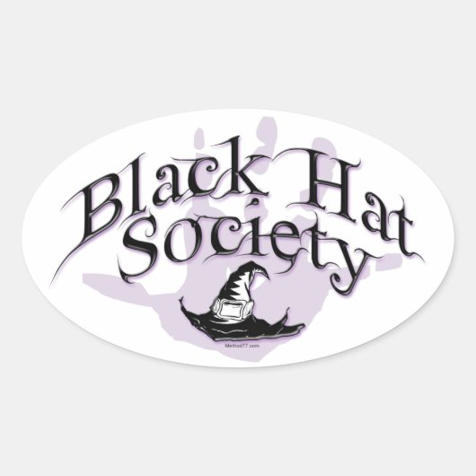 Black Hat Societyスタンプ 楕円形シール (正面)