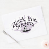 Black Hat Societyスタンプ 楕円形シール (封筒)