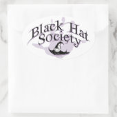 Black Hat Societyスタンプ 楕円形シール (バッグ)