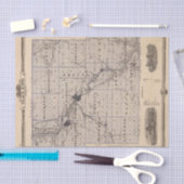 Black Hawk郡、アイオワ州の地図 薄葉紙 (クラフト)