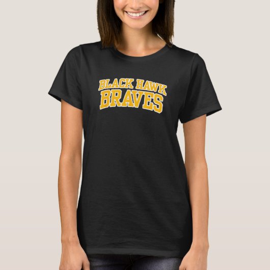 Black Hawk College Quad Cities Braves 01 Tシャツ (正面)