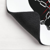 Black Heart Red Chains Cool Gothic Valentines Day  マウスパッド (コーナー)