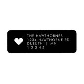 Black Heart Return Address  ラベル (正面)