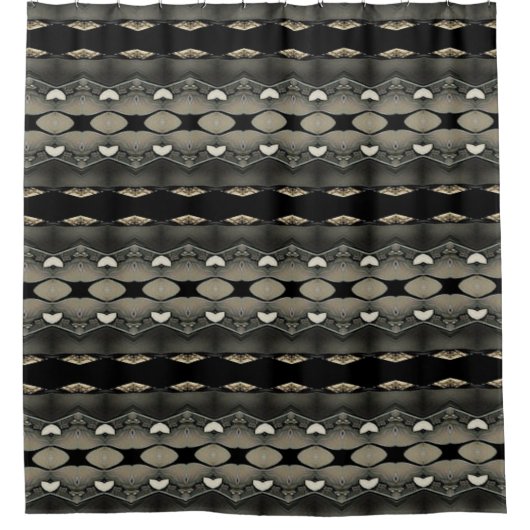 Black Hearted シャワーカーテン (正面)