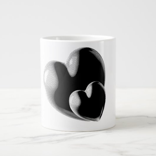Black Hearts Mug ジャンボコーヒーマグカップ (正面)