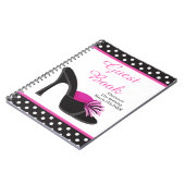 Black Heels Shoes with Black Polka Dots ノートブック (左側)