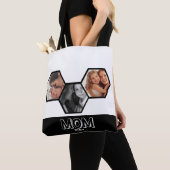 Black Hexagon Mom Established 3 Photo トートバッグ (クローズアップ)