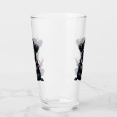 Black Highland Cow Reading A Book タンブラーグラス (左)