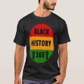 Black History 365  Power Fist Artwork Tシャツ (正面)