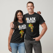 Black History Africa Map African Flag Pride Tシャツ (ユニセックス)