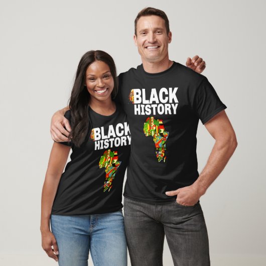 Black History Africa Map African Flag Pride Tシャツ (ユニセックス)