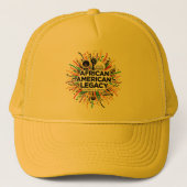 Black History African American Pride Trucker Hat キャップ (正面)