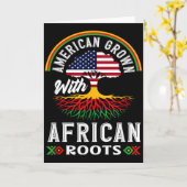 Black History American Grown With African Roots Tr カード (黄色い花)