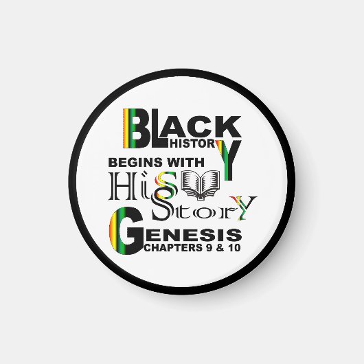 Black History Beginds w/hiStory© Magnet RndRBDR マグネット (正面)