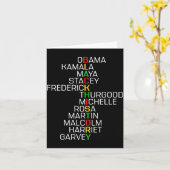 Black History Black Leaders Melanin African Men Wo カード (黄色い花)