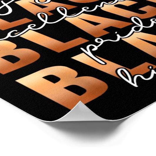 Black History Black Love Joy Exellence Pride Melan ポスター (角)