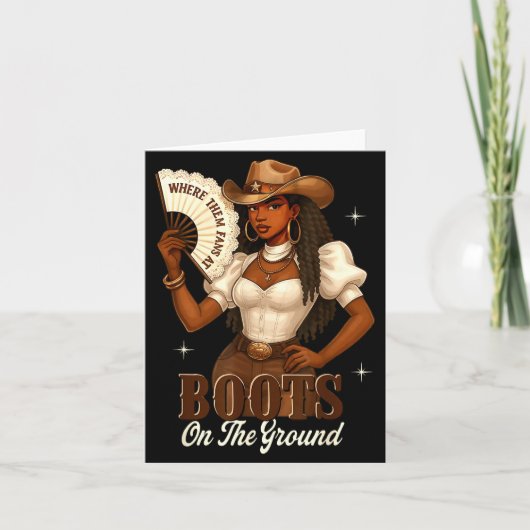 Black History Boots On The Ground Cowgirl Western  カード (正面)