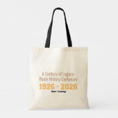 Black History Centenary 1926-2026 Century Legacy トートバッグ (裏面)
