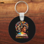 Black History Education Is Dom Books Black History キーホルダー (正面)