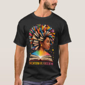 Black History Education Is Dom Books Black History Tシャツ (正面)
