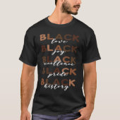 Black History Excellence Pride African Roots BHM B Tシャツ (正面)