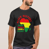Black History From Struggle Comes Strength BLM Pri Tシャツ (正面)