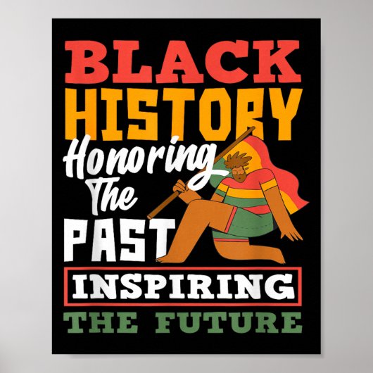Black History Honoring Past Inspiring Future ポスター (正面)