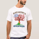 Black History Is American History Afican Roots Mel Tシャツ (正面)
