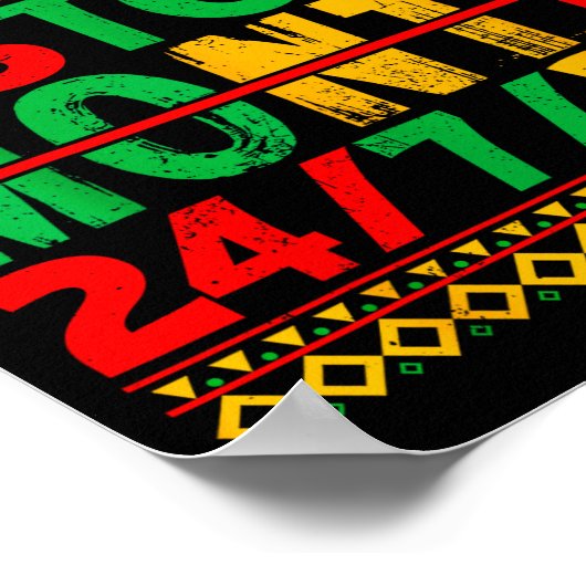 Black History Is American History African Men Wome ポスター (角)