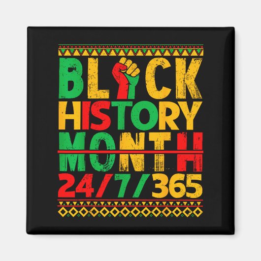 Black History Is American History African Men Wome マグネット (正面)