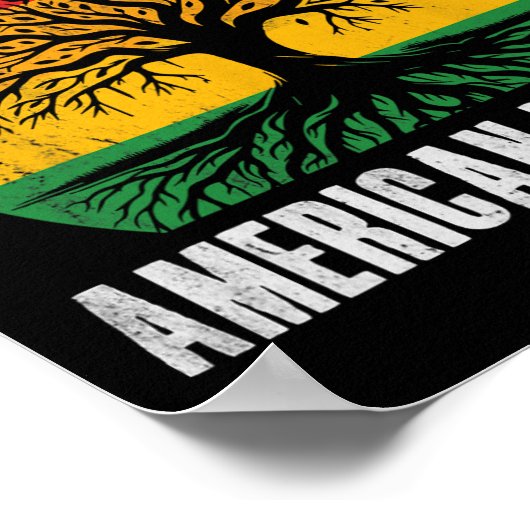 Black History Is American History Bhm African Root ポスター (角)