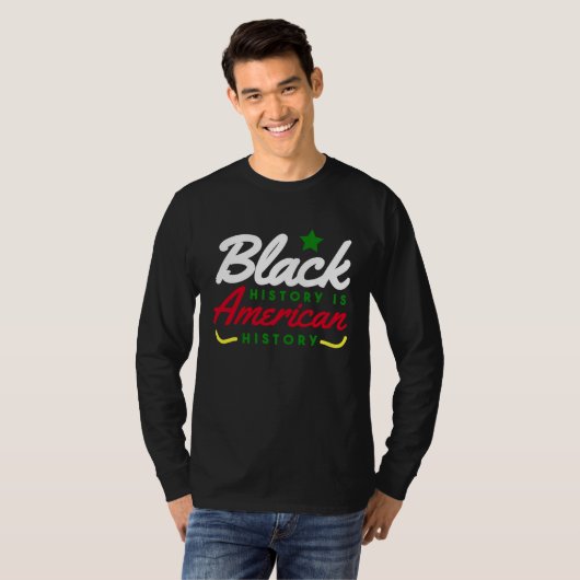 Black History Is American History BHM Tシャツ (正面フル)