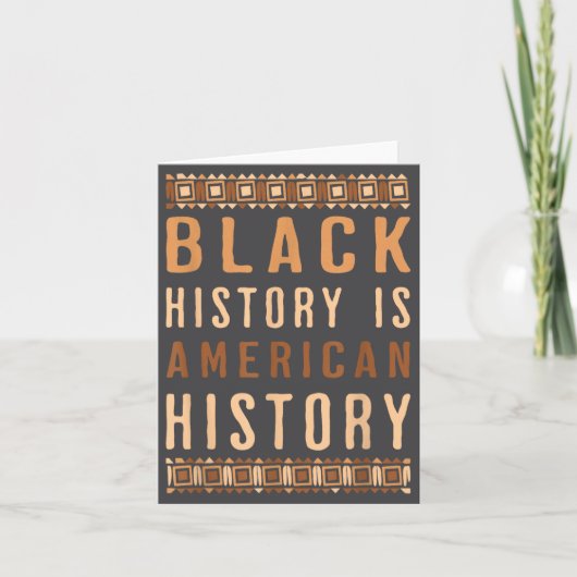 Black History Is American History Melanin Black Pr カード (正面)