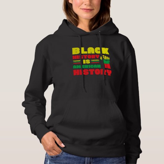 Black History Is American History Patriotic Africa パーカ (正面)