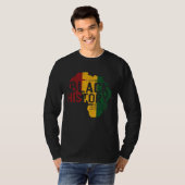 Black History Is American History Patriotic Africa Tシャツ (正面フル)