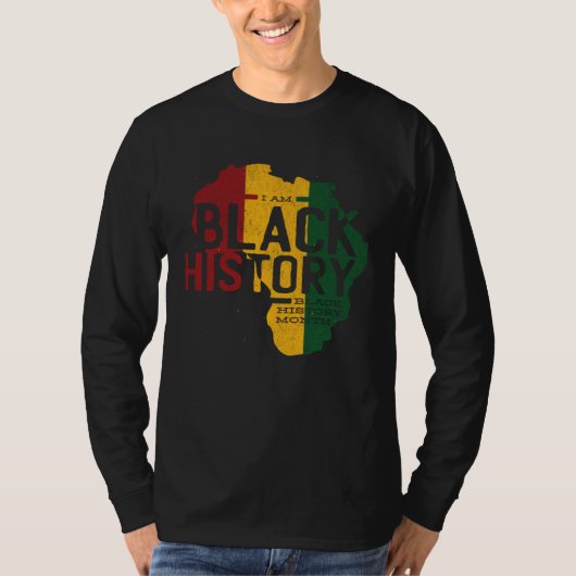 Black History Is American History Patriotic Africa Tシャツ (正面)