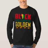 Black History Is Golden African American Pride Mon Tシャツ (正面)