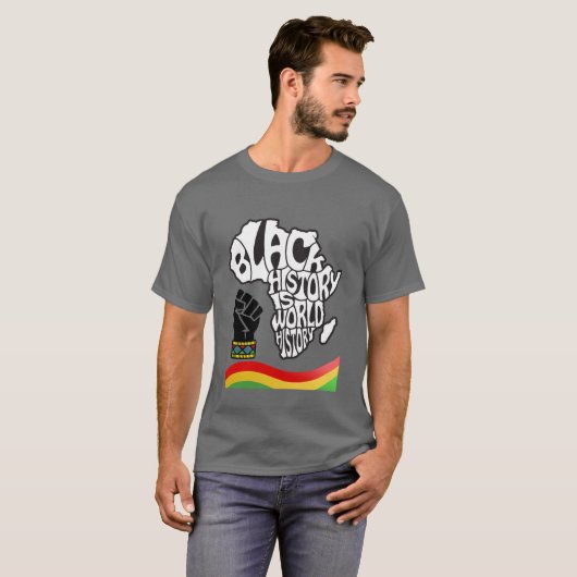 Black History Is World History Graphic Tee Tシャツ (正面フル)