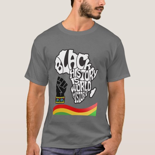 Black History Is World History Graphic Tee Tシャツ (正面)