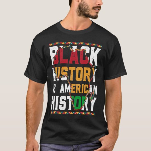Black History is World History USA African Tシャツ (正面)