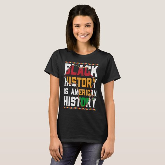 Black History is World History USA African Tシャツ (正面フル)