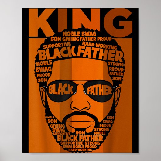 Black History King Father Melanin African American ポスター (正面)